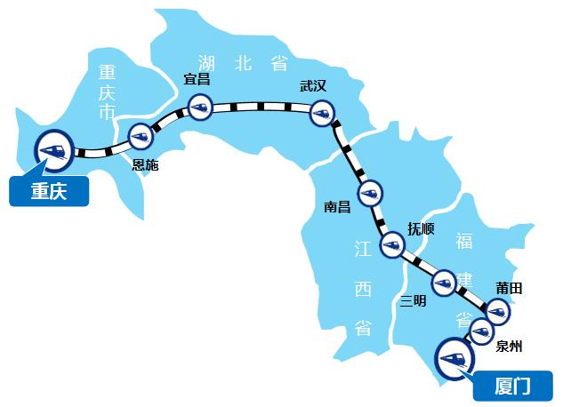 重慶—廈門線高鐵列車廣告